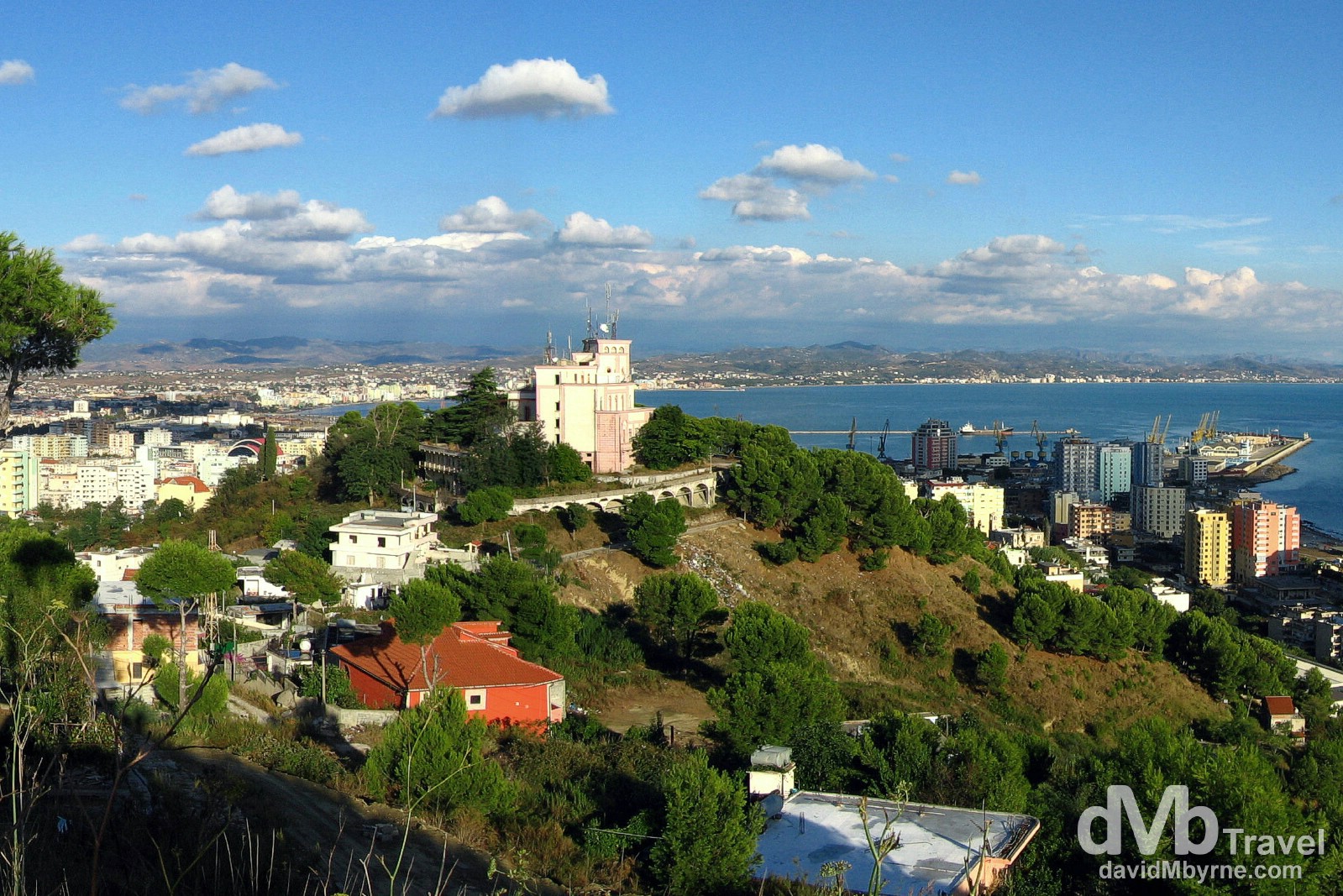The port of Durres, Albania's second city, from a viewpoint overlooking the city. September 7th, 2007.