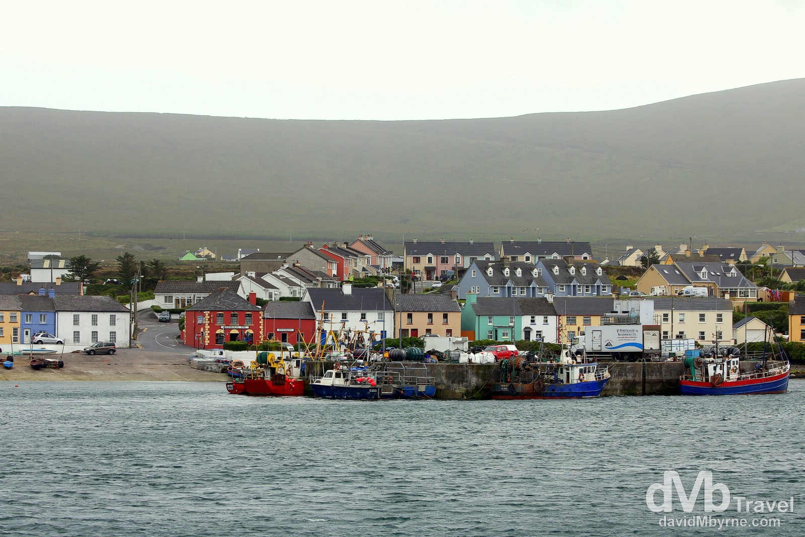 Portmagee as seen from Valencia Island, Co. Kerry, Ireland. August 29, 2014.