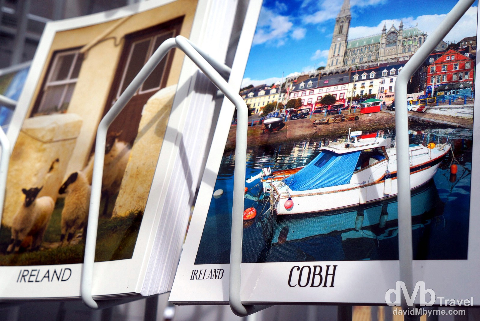 Postcards on sale in Cobh, Co. Cork, Ireland. August 29, 2014.