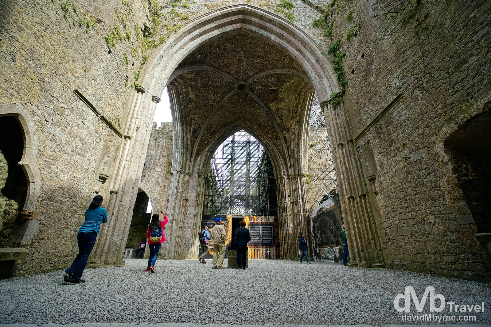 Inside the 13th century Gothic Cathedral of the Rock of Cashel, Cashel, Co. Tipperary, Ireland. August 30, 2014.