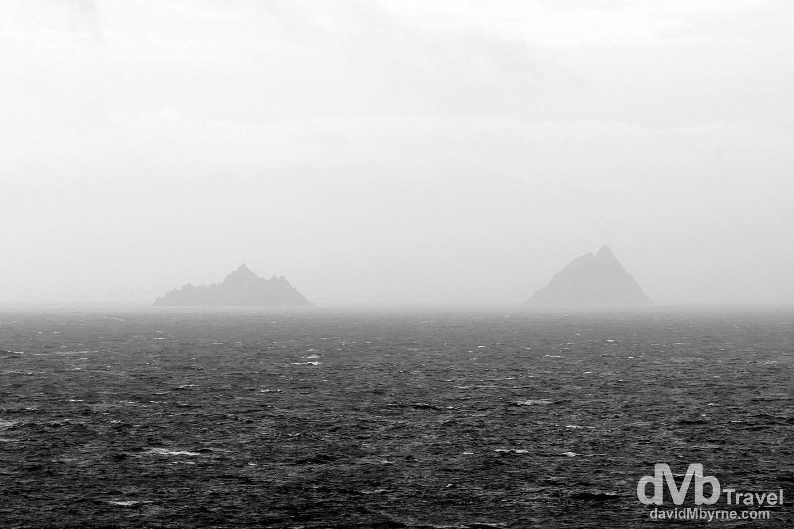 The Skellig Islands as seen from Bray Head car park on Valencia Island, Co. Kerry, Ireland. August 28, 2014. 