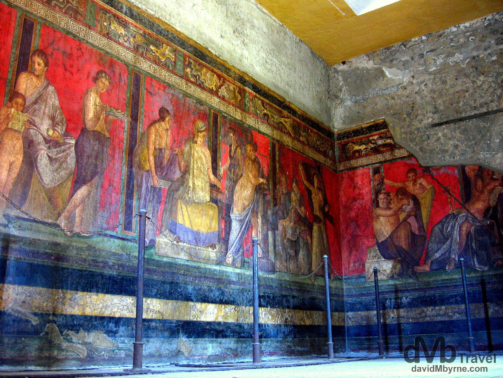 Murals in Villa dei Misteri, Pompeii, Campania, Italy. September 5th, 2007.