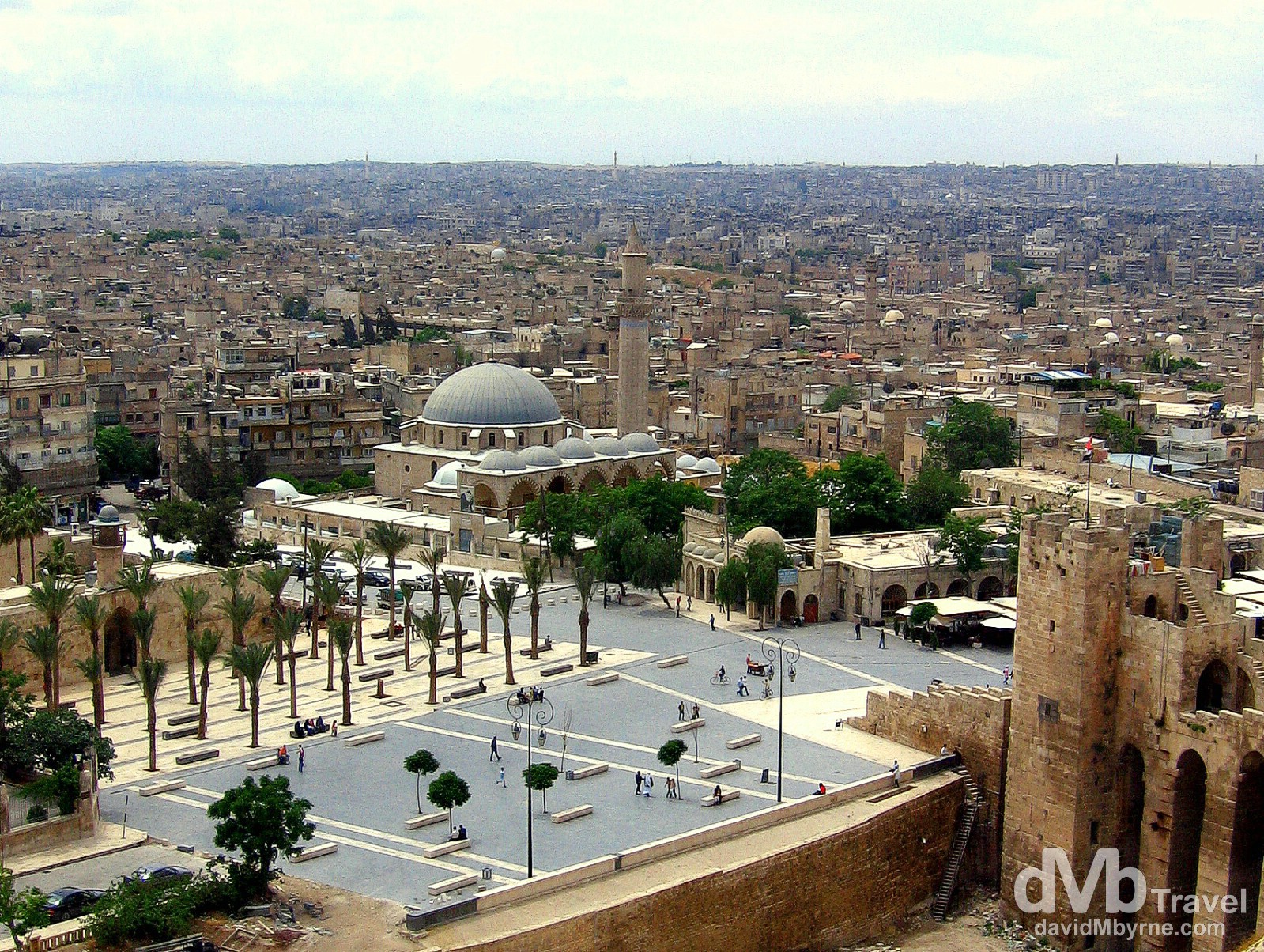 The Syrian city of Aleppo as seen from the walls of the city's fort. Aleppo, Syria. May 9, 2008.