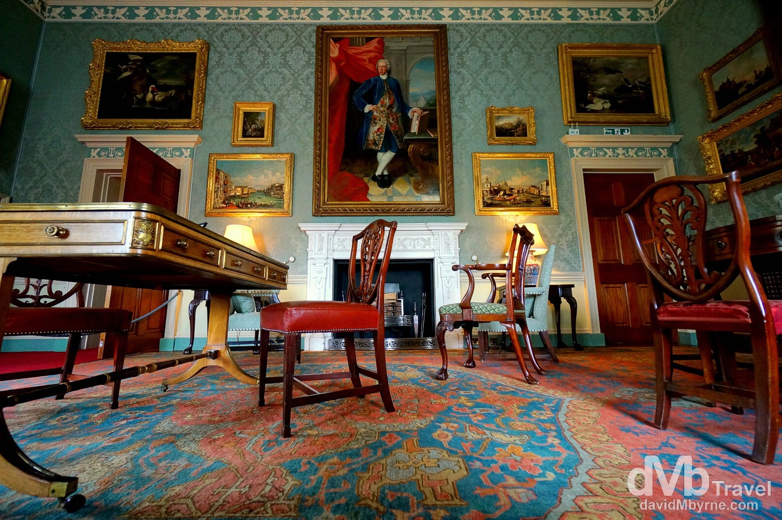 The Blue Drawing Room of Culzean Castle, Ayrshire, Scotland. September 19, 2014. 