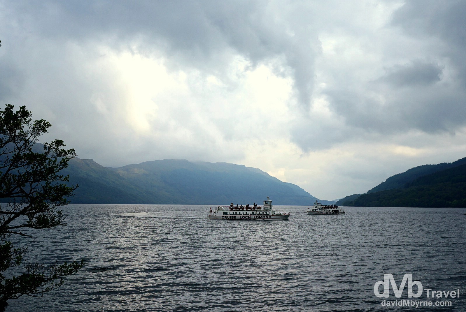 Tour boats on Lock Lomond, Scotland. September 18, 2014.