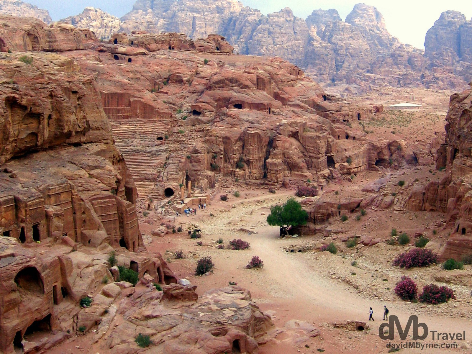 Overlooking UNESCO World Heritage listed Petra in Jordan. April 27, 2008.