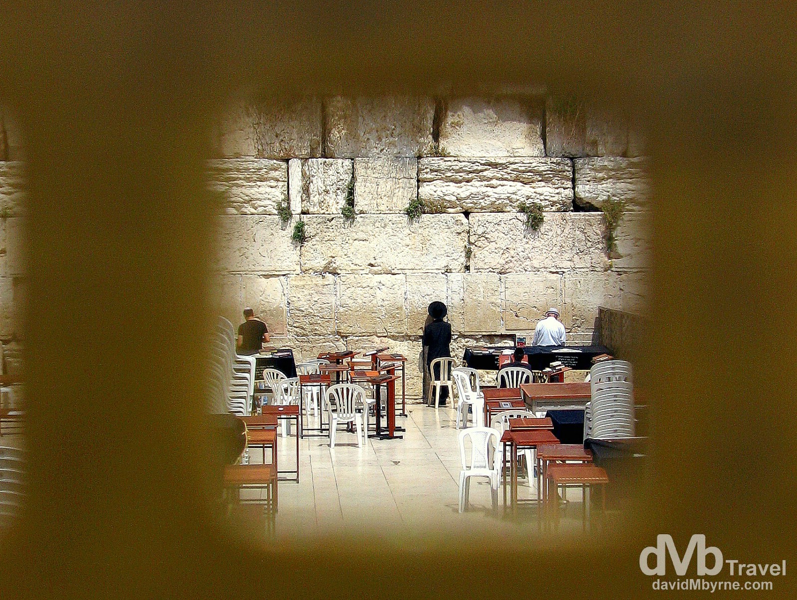 Activity at the Western / Wailing Wall in the Old City of Jerusalem, Israel. May 2, 2008.