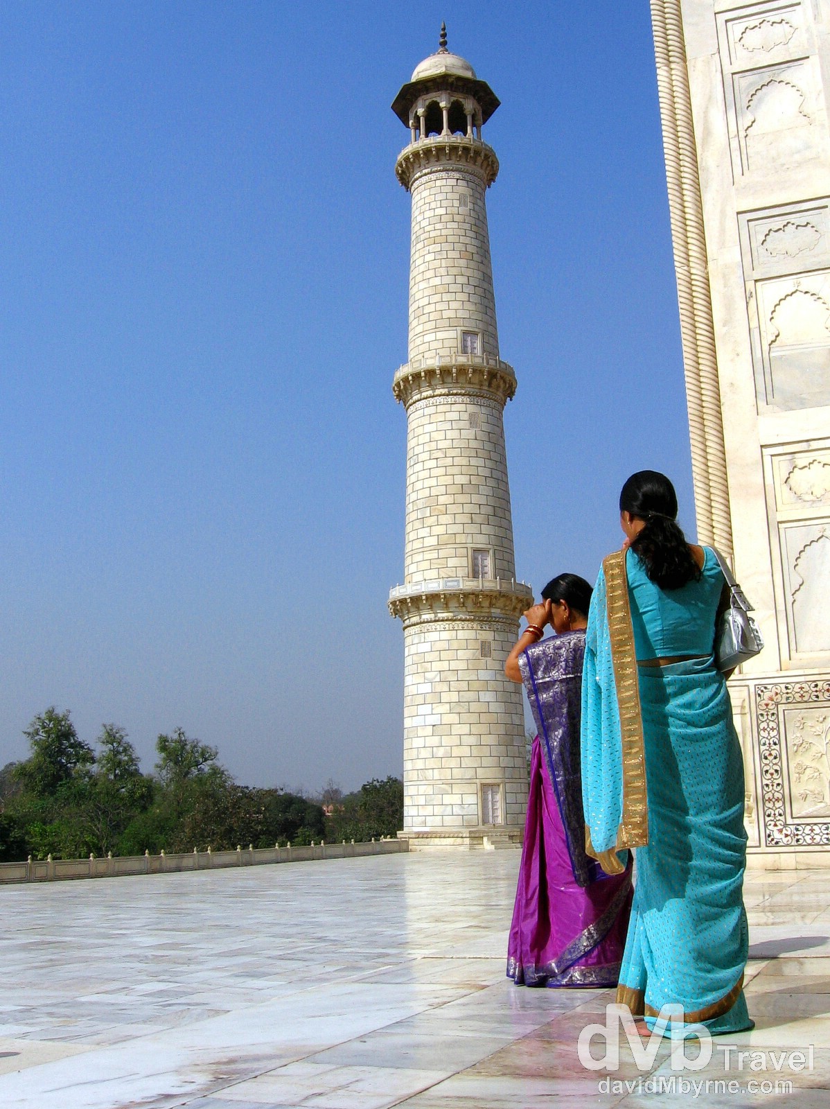Exiting the central chamber of the Taj Mahal, Agra, Uttar Pradesh, India. March 25, 2008.