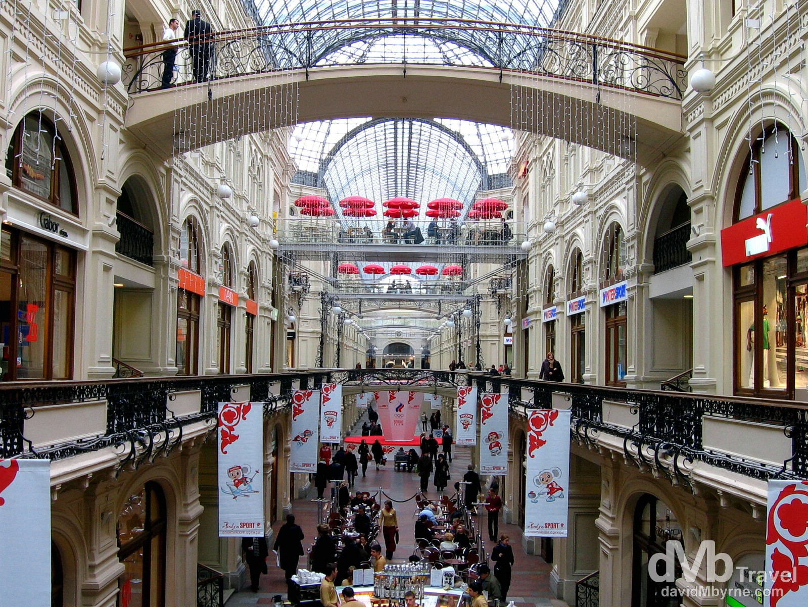 The interior of the GUM Department Store, Red Square, Moscow, Russia. February 26, 2006.