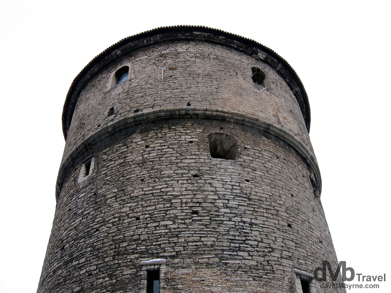 A tower of the medieval Old Town of Tallinn, Estonia. March 2, 2006. 