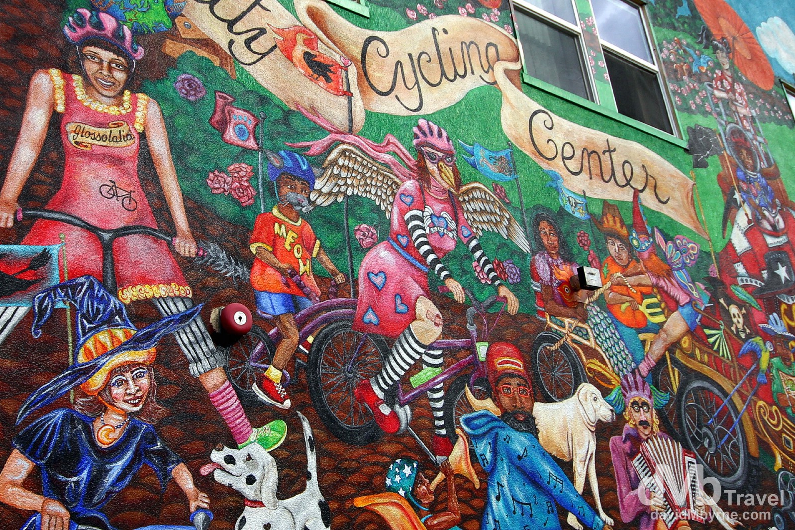 Murals on Alberta street in the Alberta Arts District in Portland, Oregon, USA. March 28, 2013. 