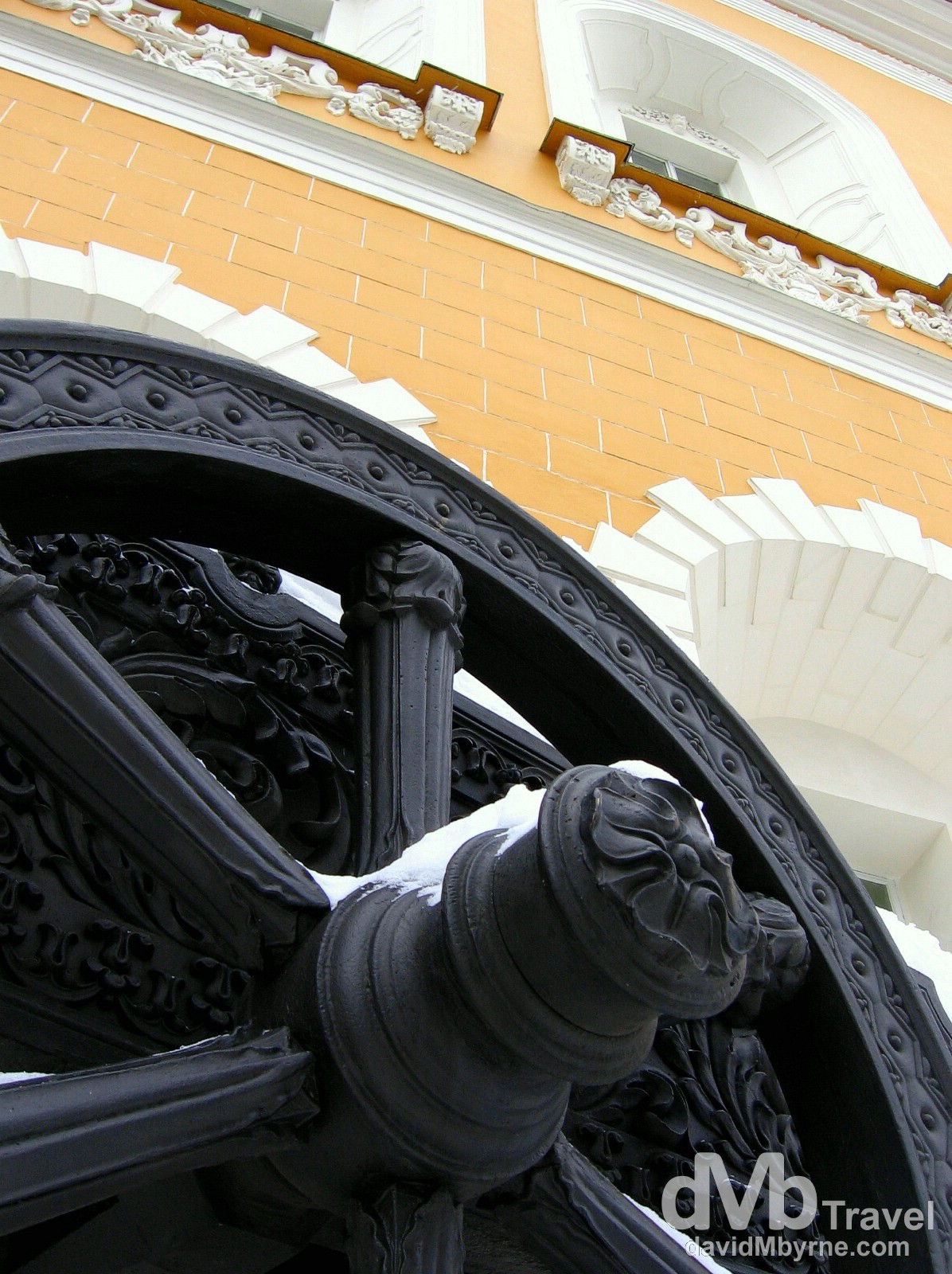 A decorative Napoleonic cannon in the grounds of the Kremlin in Moscow, Russia. February 26th, 2006.