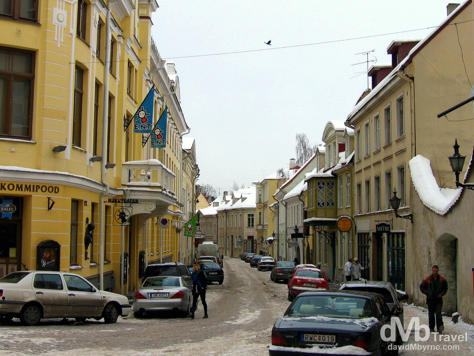 On the streets of Old Town, Tallinn, Estonia. March 2, 2006. 