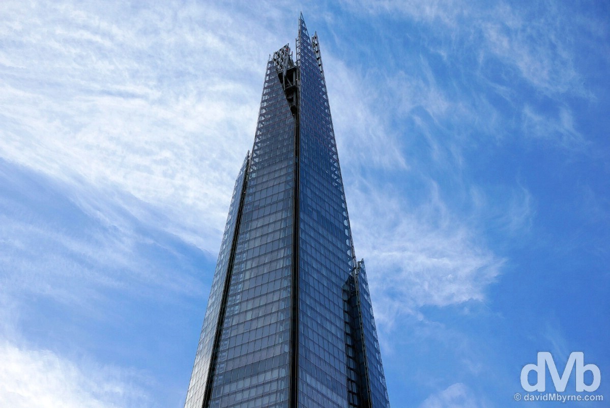 The 309-metre tall Shard, one of the newest towers on the London skyline and the tallest building in the EU. London, England. December 12, 2014.