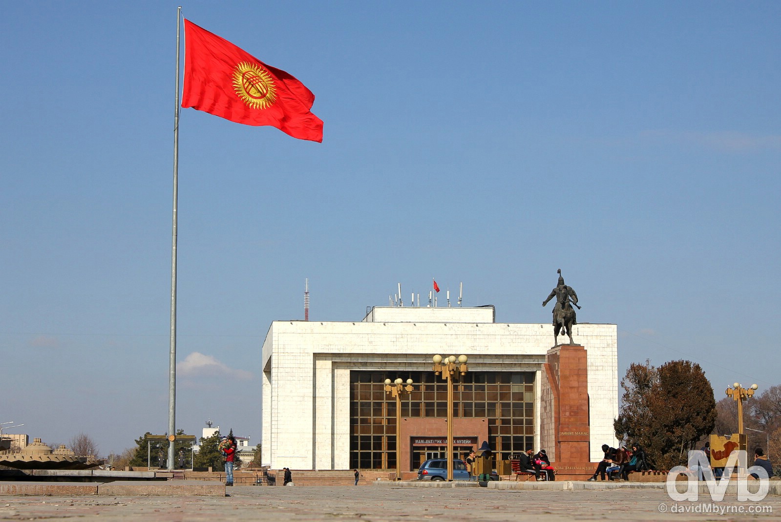 Ala-Too Square, central Bishkek, Kyrgyzstan. February 27, 2015.