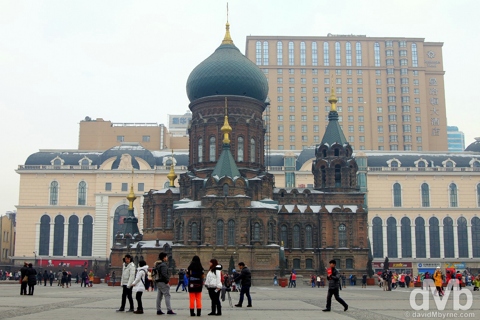 The Cathedral of the Holy Wisdom of God, a.k.a. the Russian Orthodox cathedral or formally St. Sofia's, in Harbin, China. February 6, 2015.