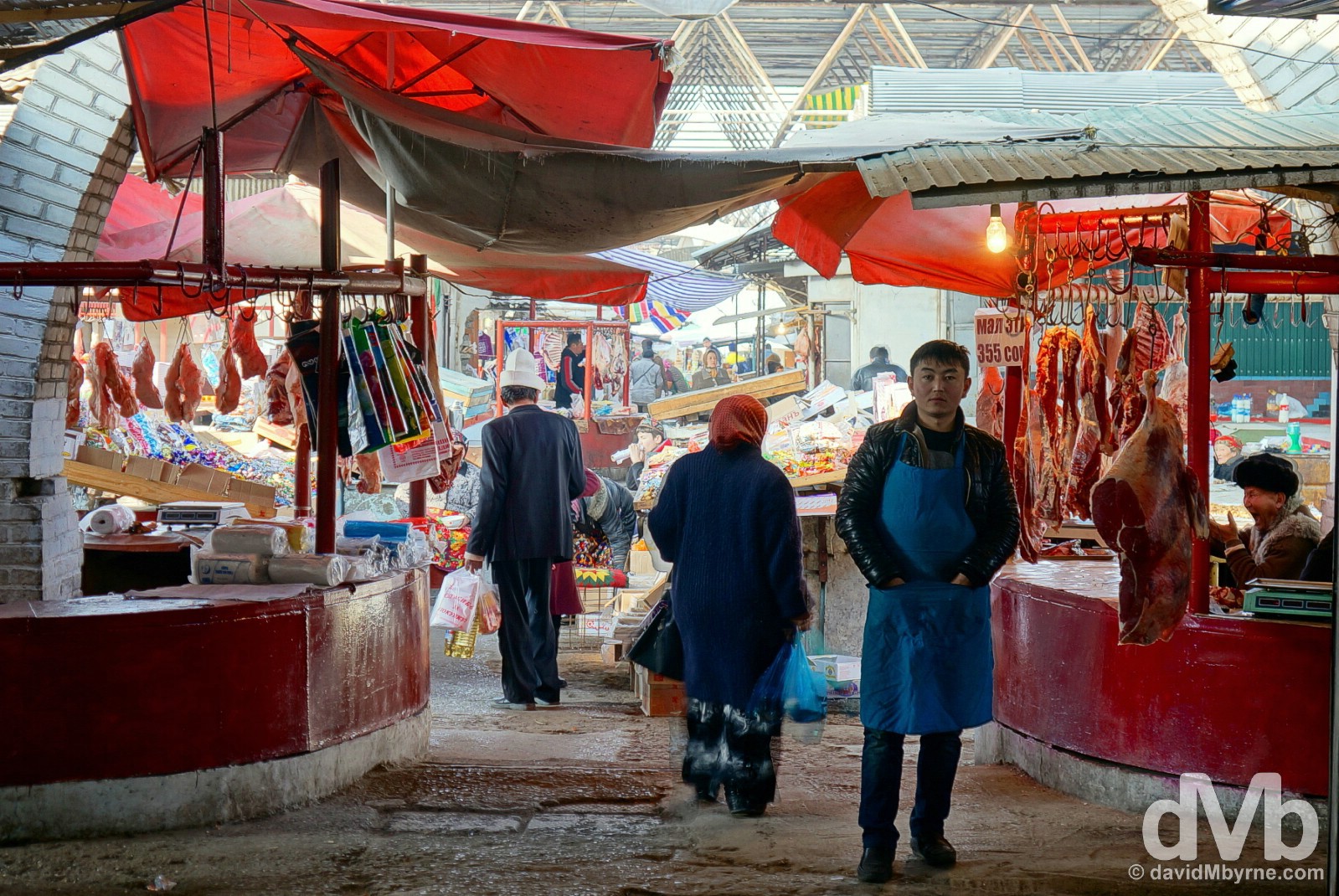 A section of the bazaar in Osh, southern Kyrgyzstan. March 3, 2015.  