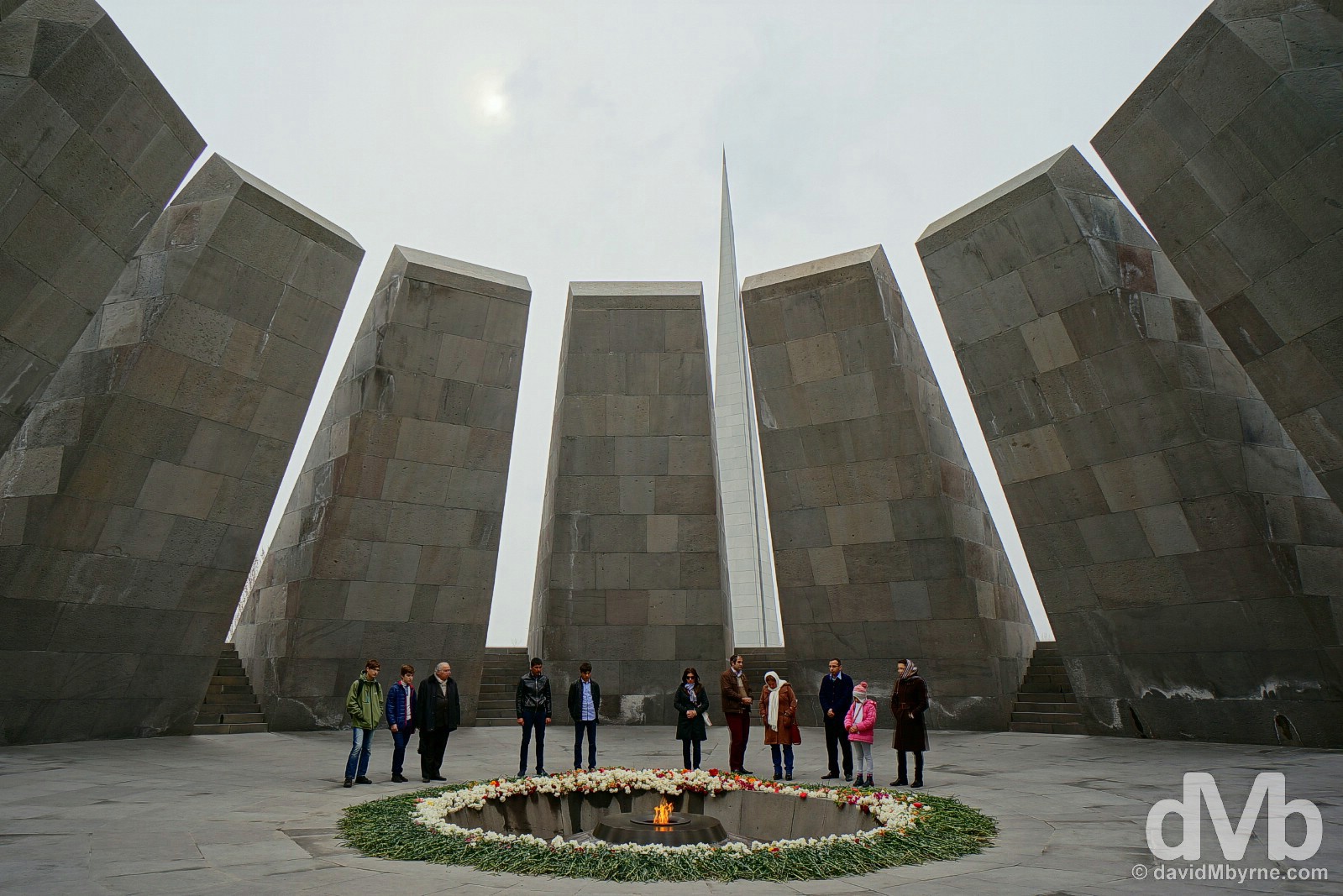 The memorial of Tsitsernakaberd, the Armenian Genocide Memorial & Museum in Yerevan, Armenia. March 24, 2015.
