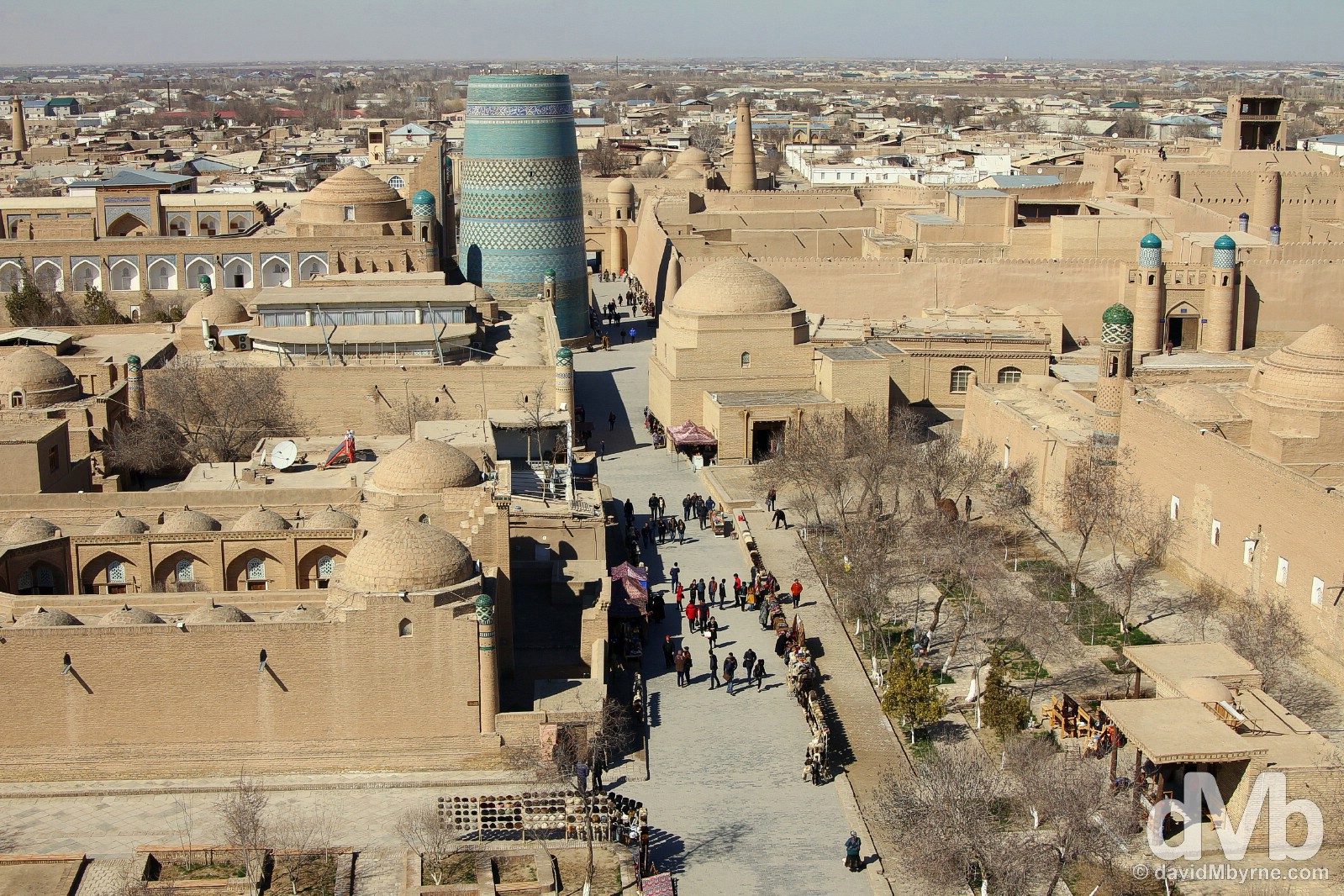 The view of Khiva, Uzbekistan, as seen from the city's 47-metre high Juma Minaret. March 15, 2015.