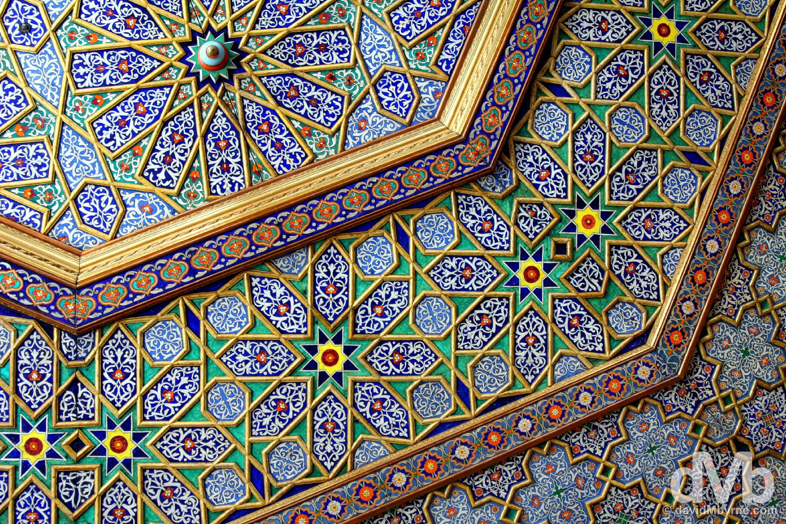 Ceiling detail in the Palace of Narallabay/Isfandiyar Palace in Khiva, Uzbekistan. March 15, 2015.