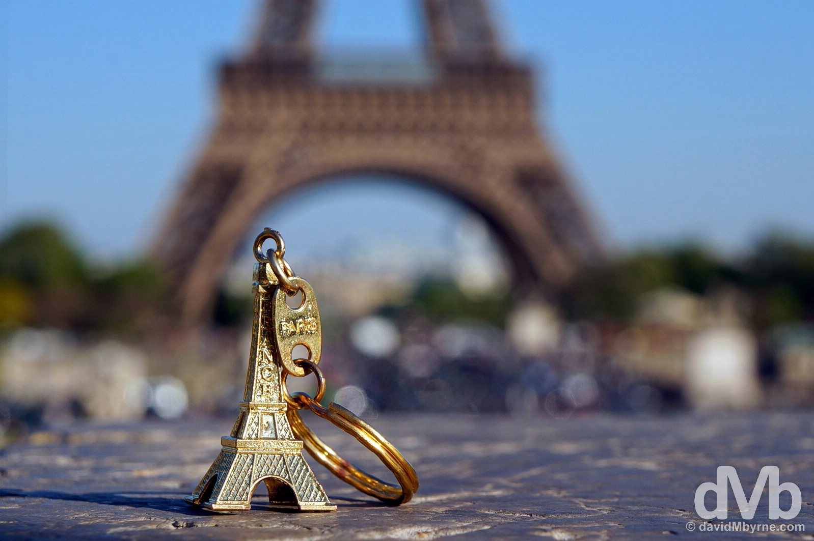 Two Eiffel Towers. Paris, France. April 23, 2015. 