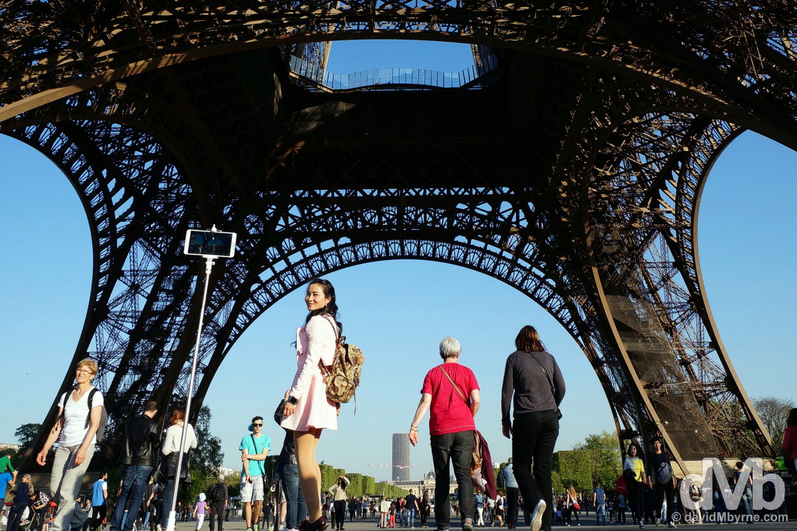 Selfie Queen. Eiffel Tower, Paris, France. April 23, 2015.
