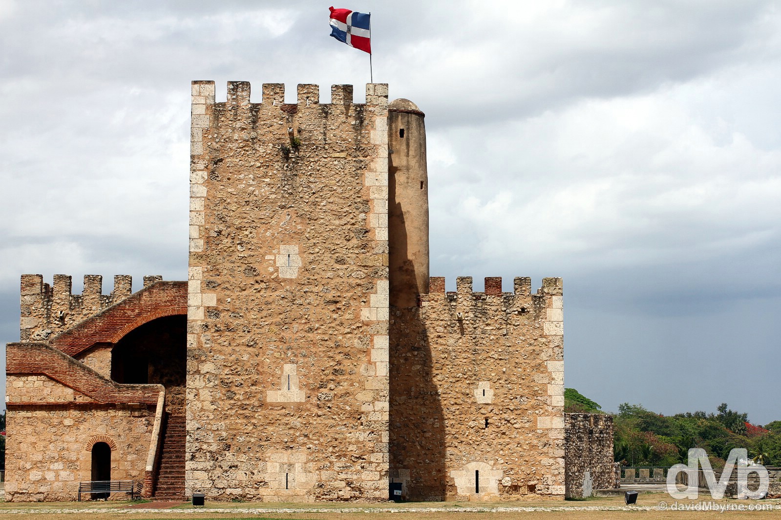 Torre del Homenaje (Tower of Homage) in Fortaleza Ozama (Ozama Fortress), Santo Domingo, Dominican Republic. May 26, 2015.