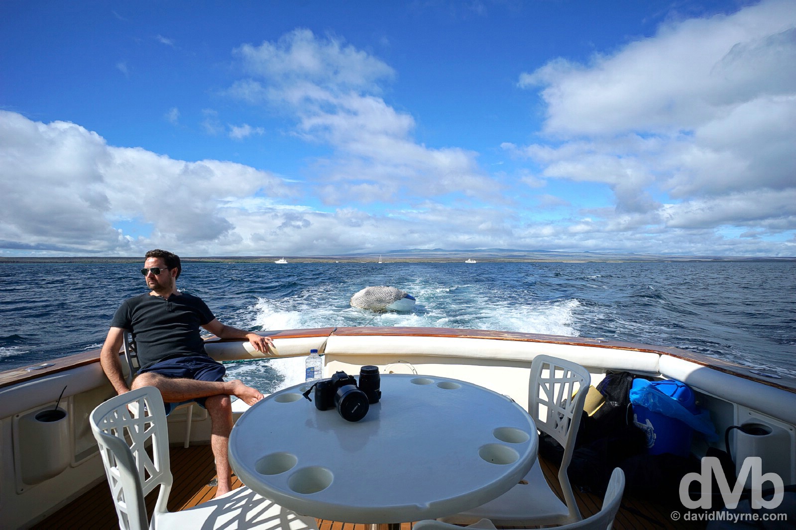 On board the Altamar en route from Isla Santa Cruz to Isla Seymour Norte. Galapagos, Ecuador. July 18, 2015.