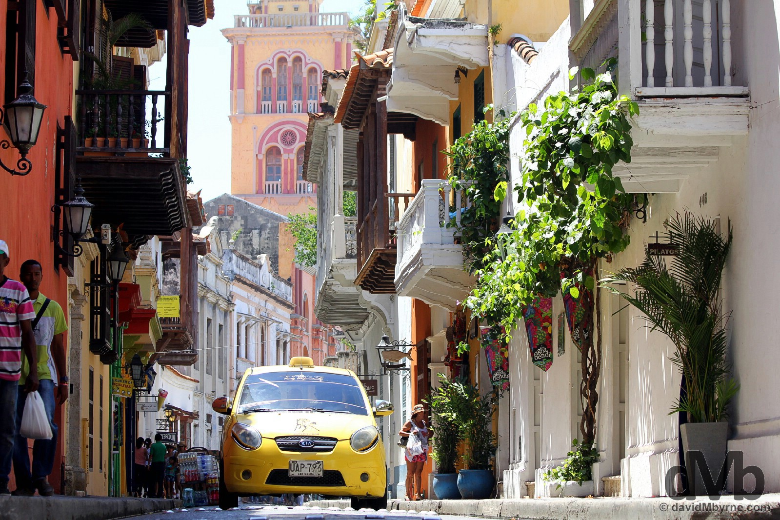 Calle de la Estrella, Old Town, Cartagena Colombia. June 25, 2015. 