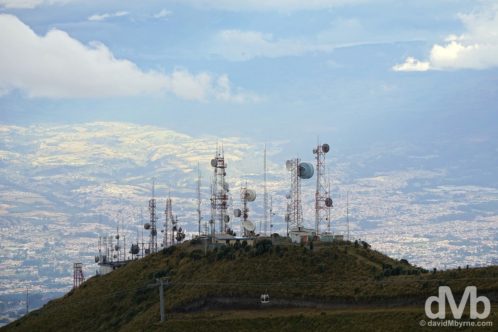 Teleferiqo on Cruz Loma overlooking Quito, Ecuador. July 5, 2015.