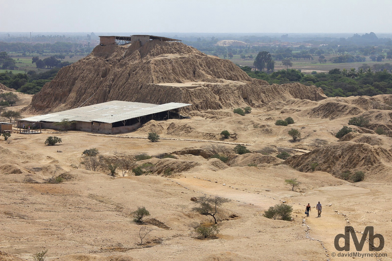Huaca 1 (Temple 1) of the Tucume Archaeological Complex outside the modern-day village of Tucume, northwestern Peru. July 30, 2015.