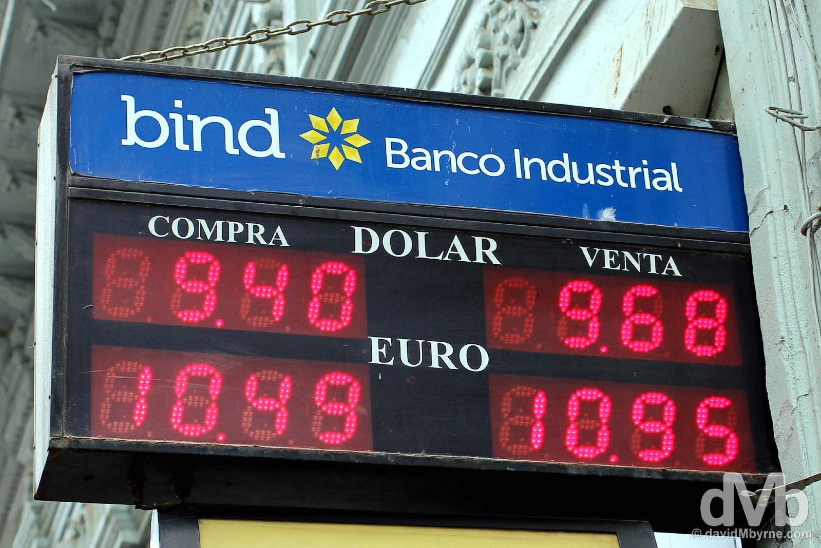 'Official' exchange rates on the streets of Cordoba, Argentina. September 23, 2015.