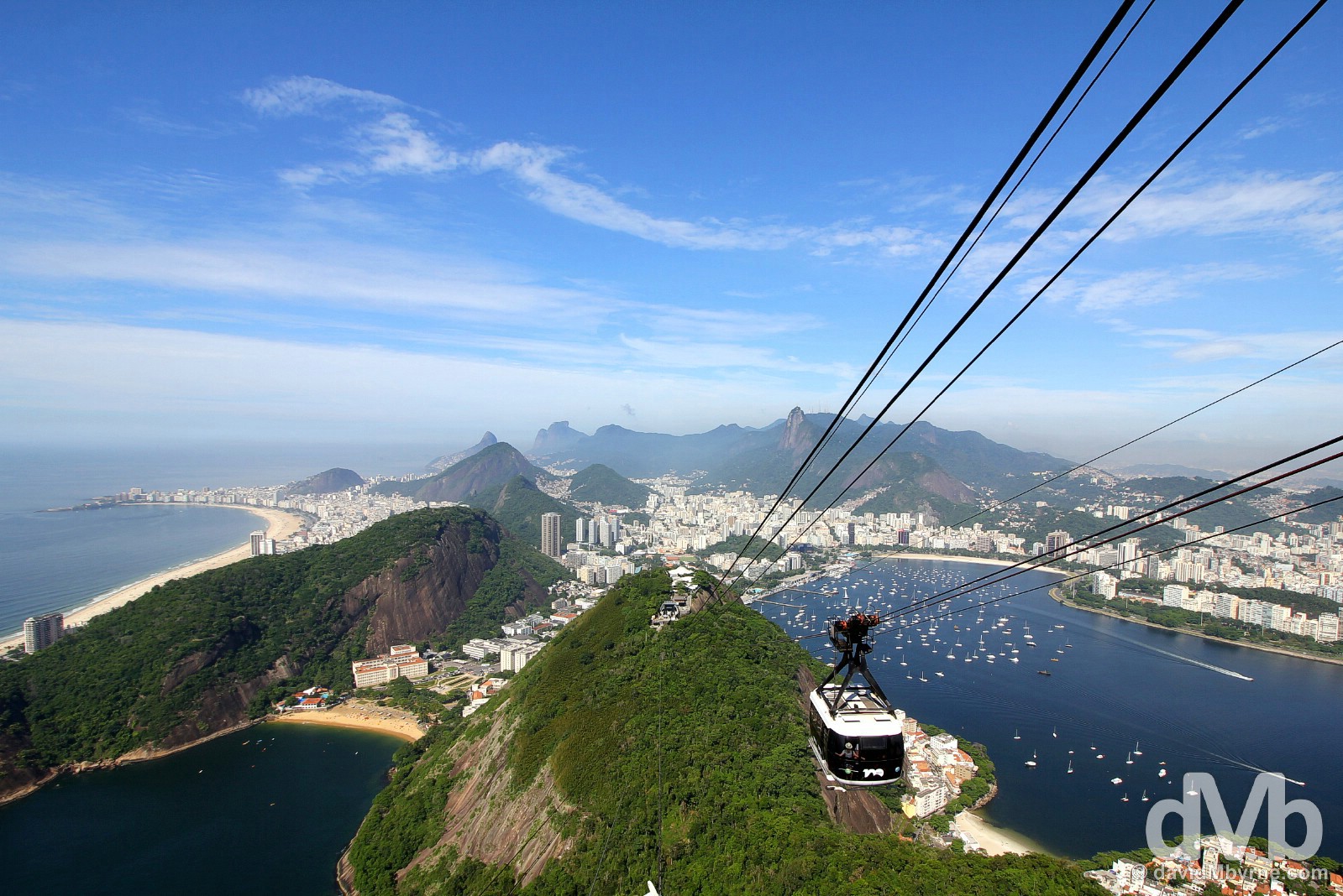 Rio de Janeiro as seen from atop Sugarloaf Mountan. Rio de Janeiro, Brazil. December 12, 2015.