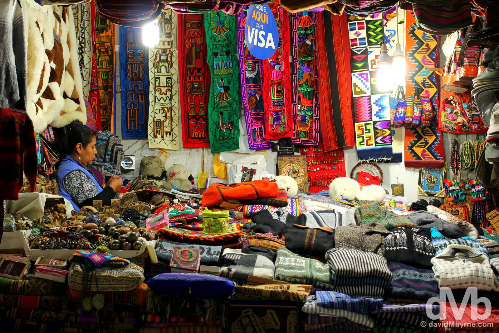 A market stall in Machu Picchu Peublo/Aguas Calientes, Peru. August 14, 2015.