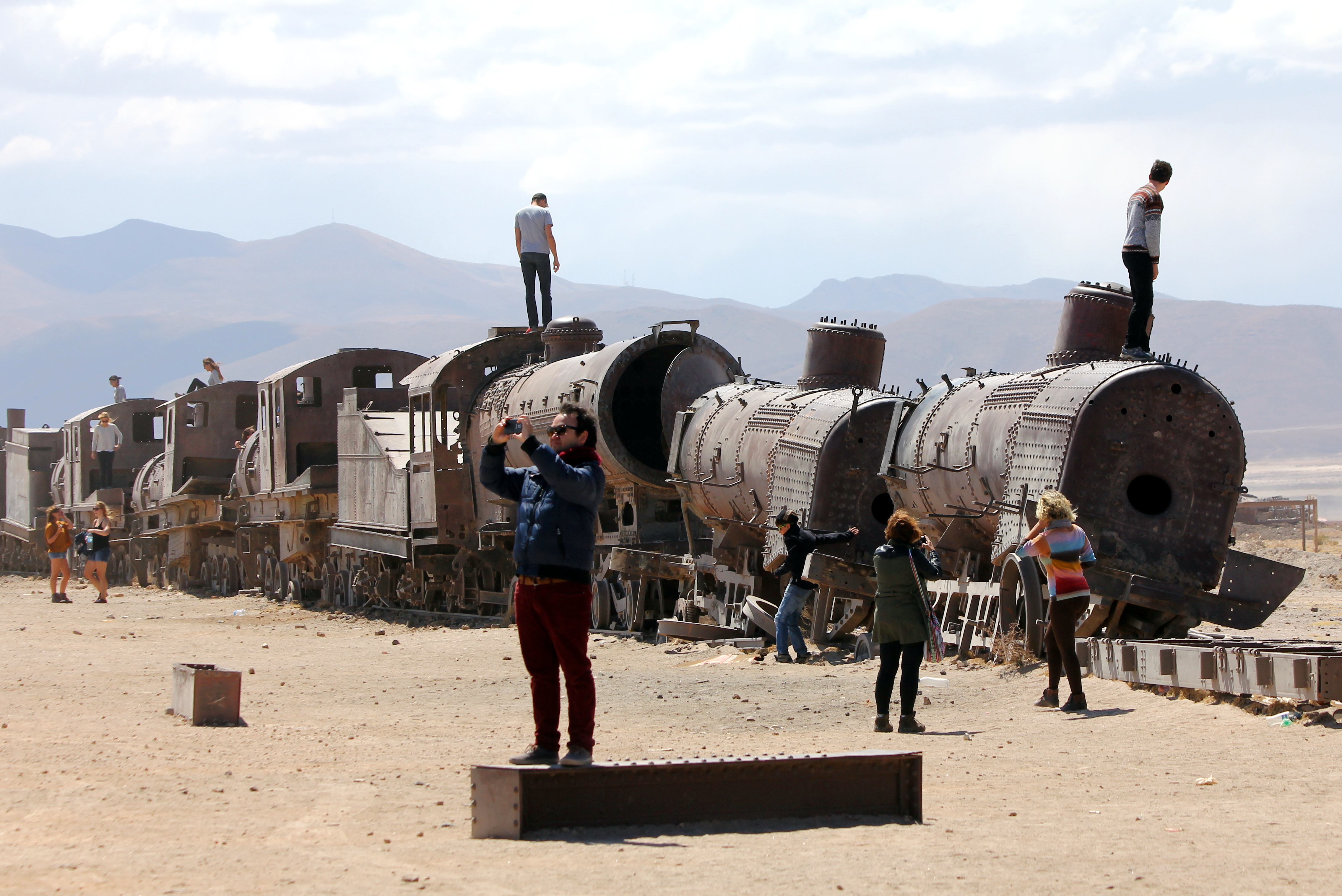 The Train Cemetery on the outskirts of Uyuni, southern Bolivia. September 3, 2015.