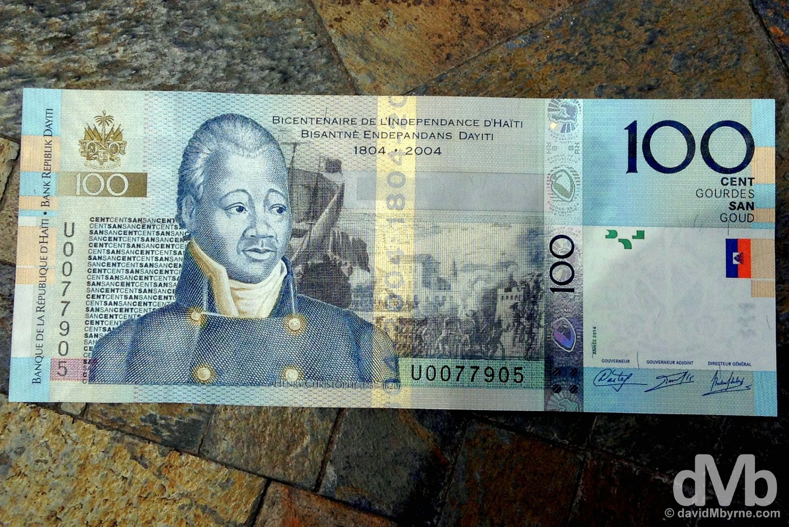100 Goud (€1.40). Port-Au-Prince, Haiti. May 16, 2015. 