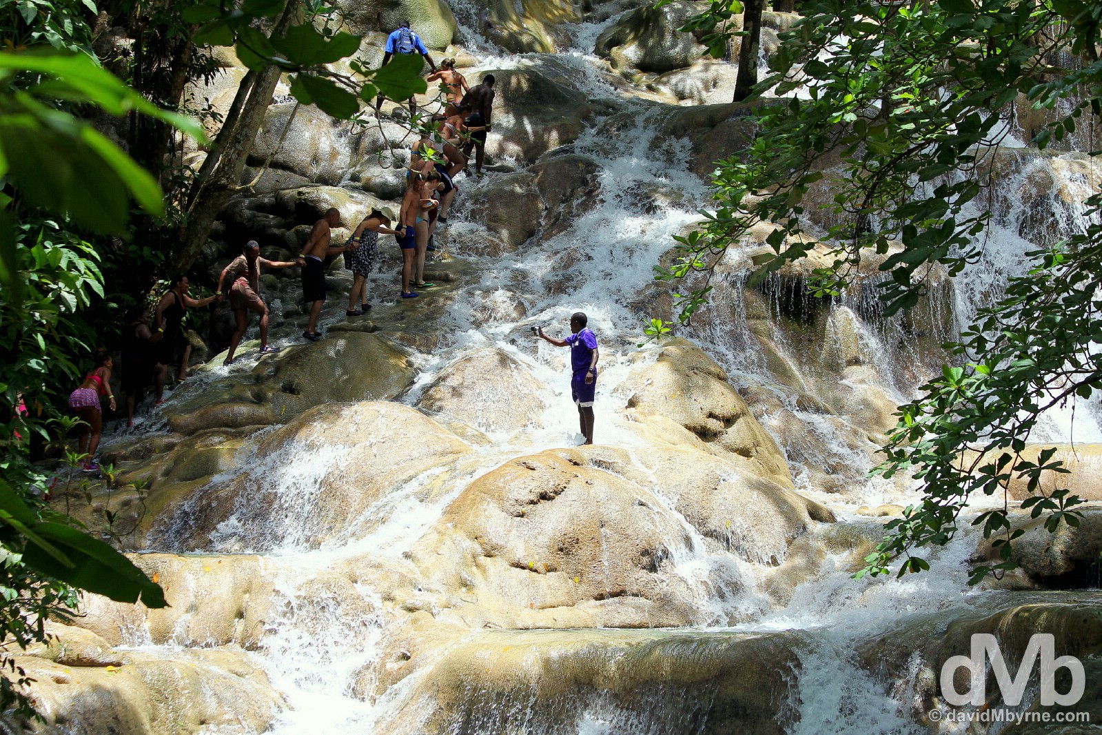 Dunn's River Falls, Jamaica. May 15, 2015.
