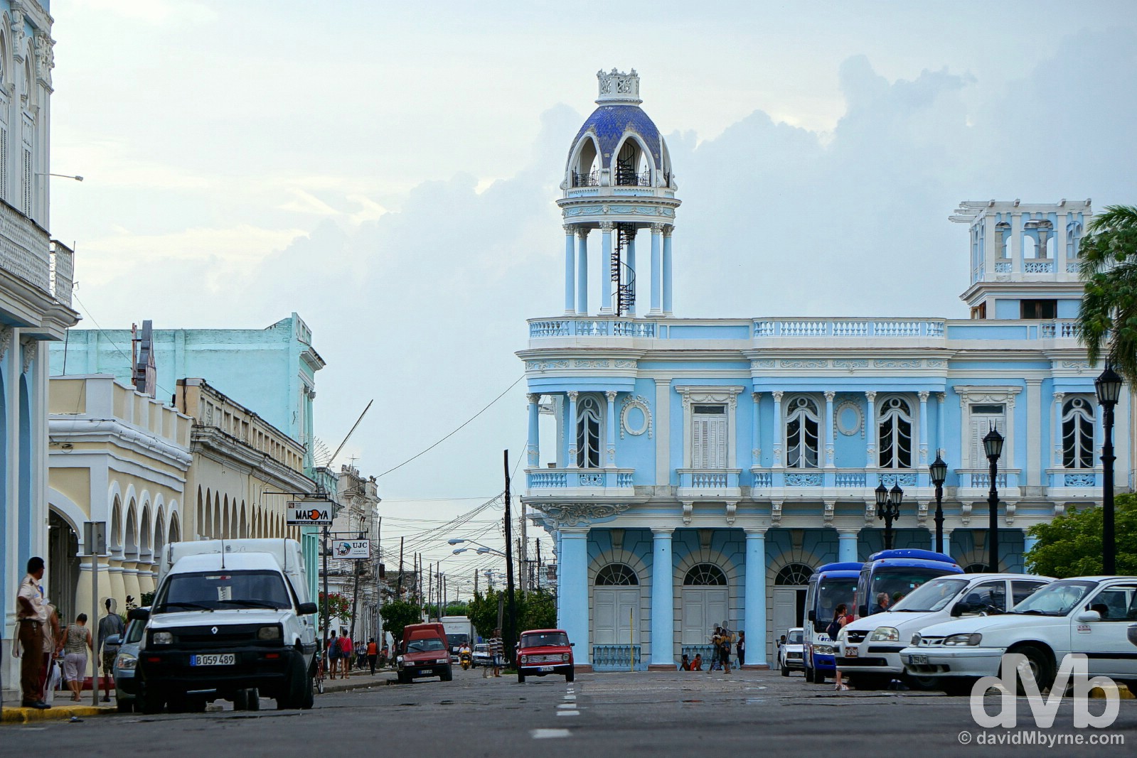 The Casa de la Cultura Benjamin Duarte off Parque Jose Marti in Cienfuegos, Cuba. May 7, 2015.
