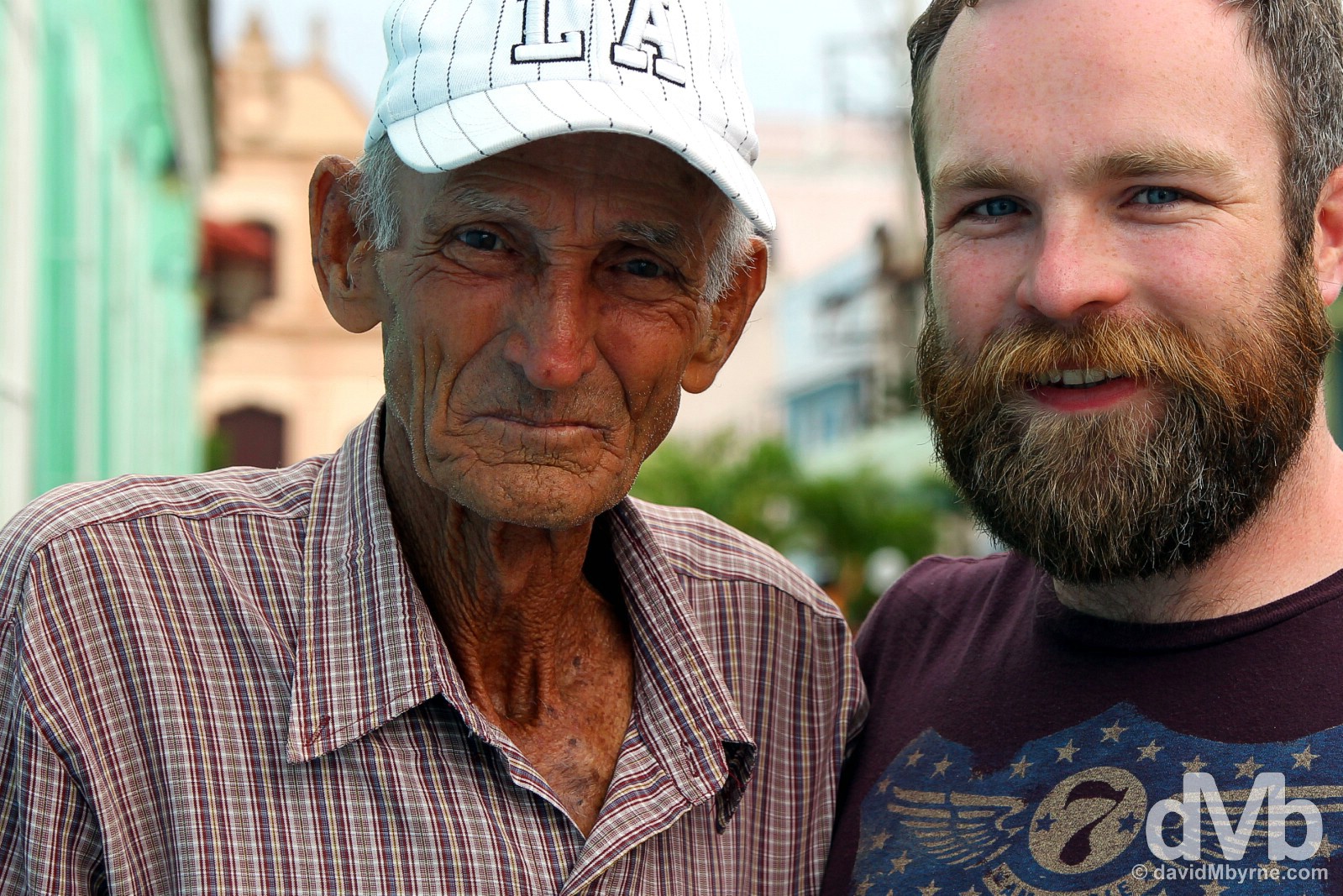 Liam with The Old Man. Plaza del Carmen, Camagüey, Cuba. May 4, 2015. 
