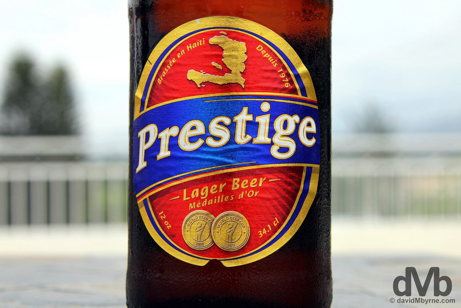 Prestige Beer. Estinfil Guesthouse, Port-Au-Prince, Haiti. May 24, 2015.