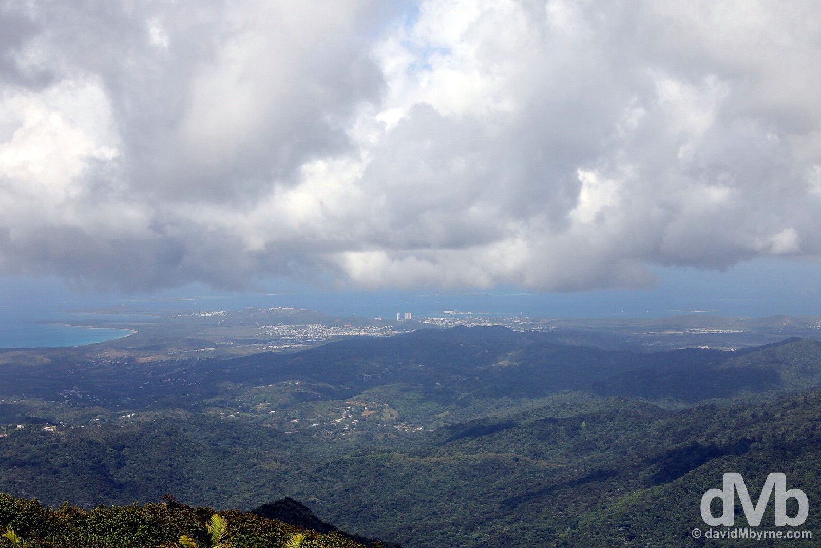 Eastern Puerto Rico from the highest point in El Yunque National Forest, Puerto Rico, Greater Antilles. June 5, 2015. 
