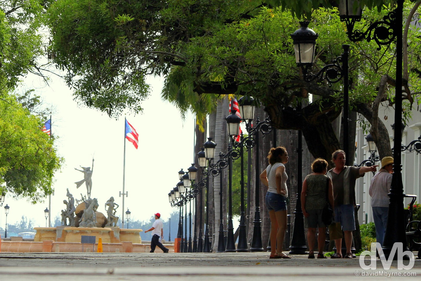 Paseo de la Princesa in Old San Juan, Puerto Rico, Greater Antilles. June 2, 2015. 