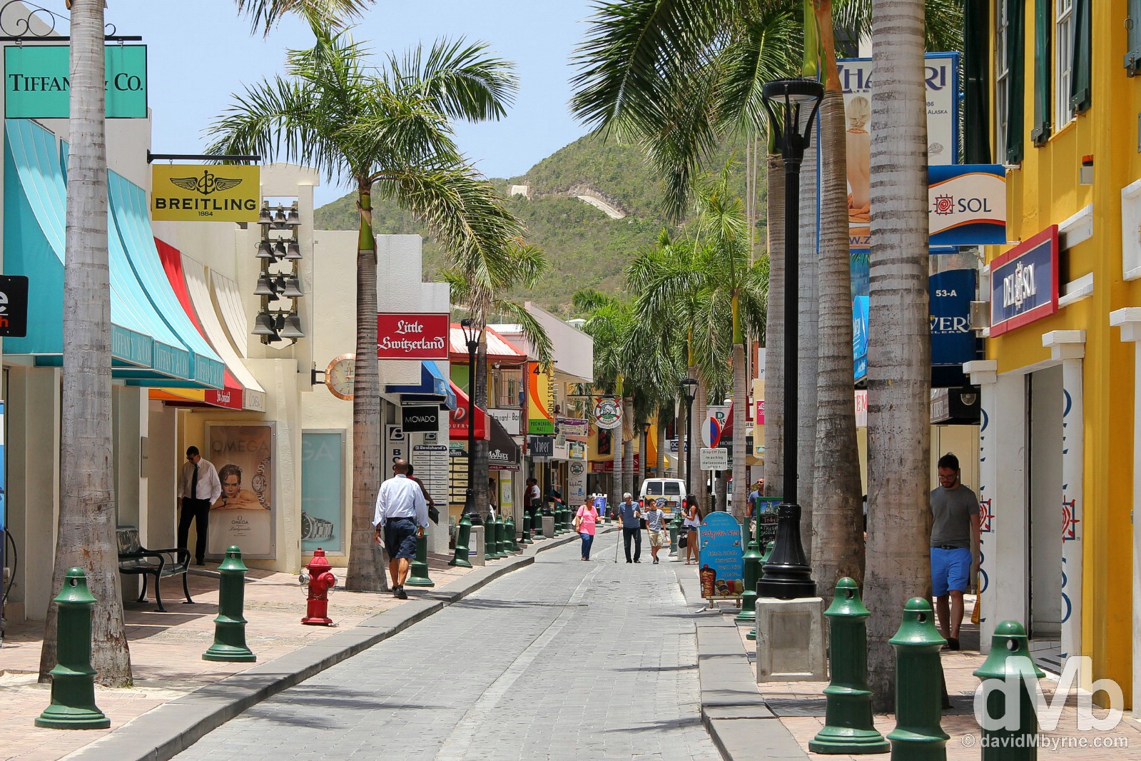Shopping in Philipsburg, Sint Maarten, Lesser Antilles. June 8, 2015.
