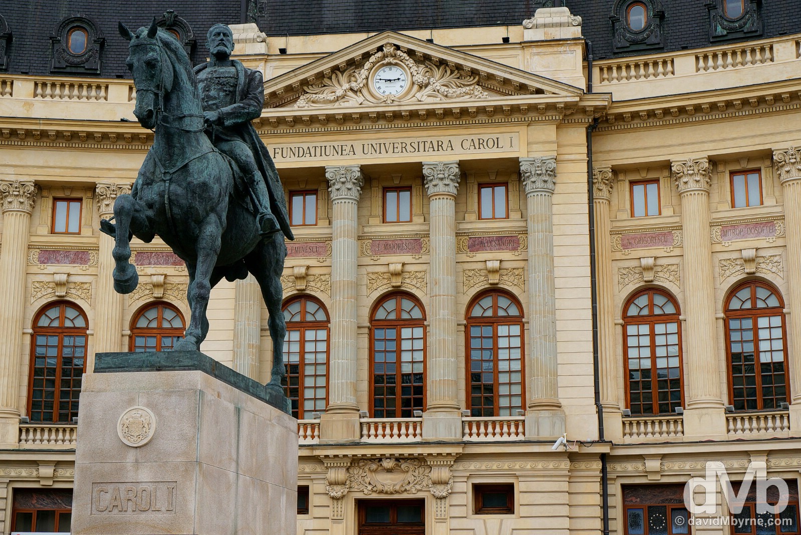 The Central University Library in Piata Revolutiei (Revolution Square), Bucharest, Romania. April 1, 2015.