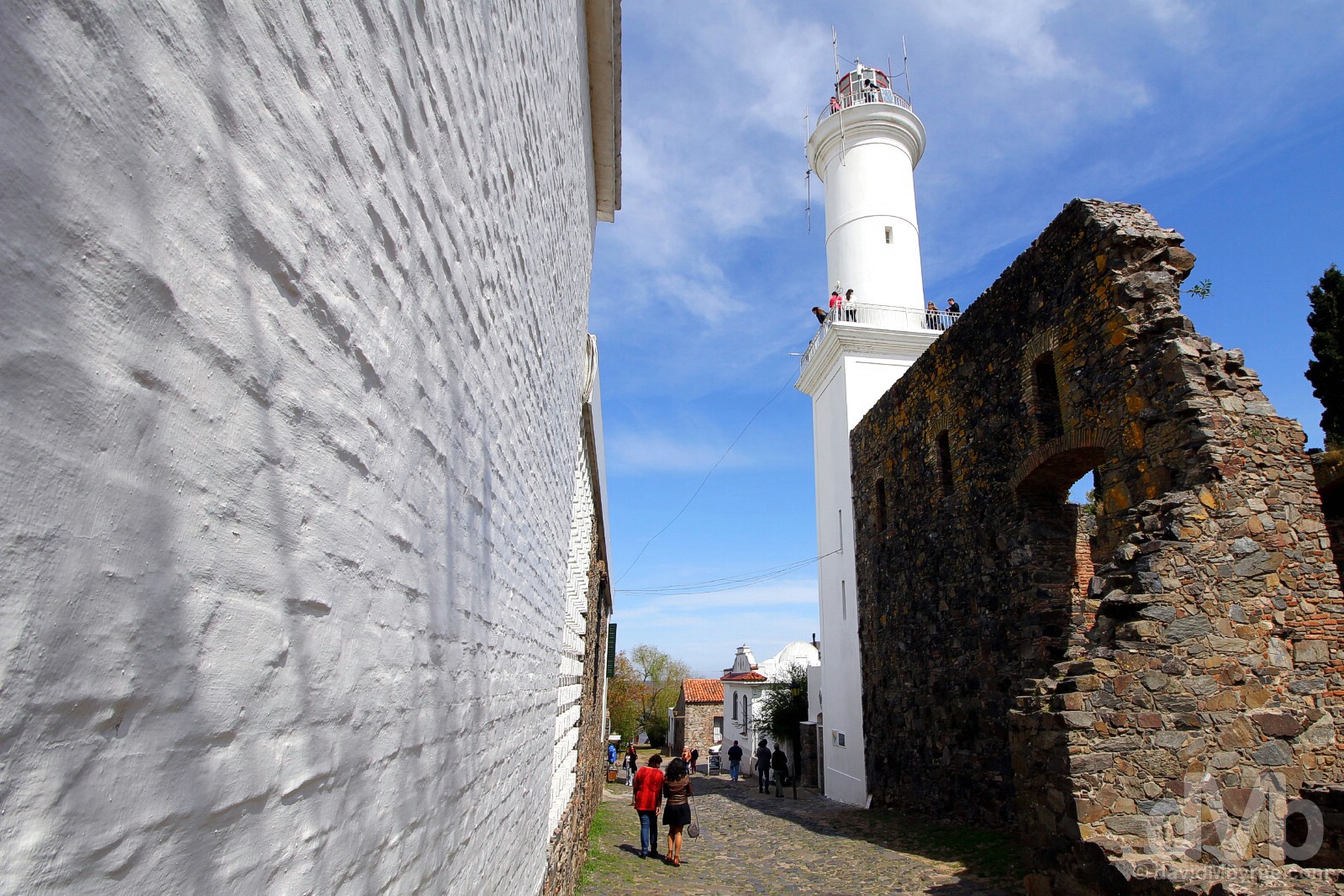 Colonia del Sacramento Lighthouse as seen from de San Francisco, Colonia del Sacramento, Uruguay. September 20, 2015.