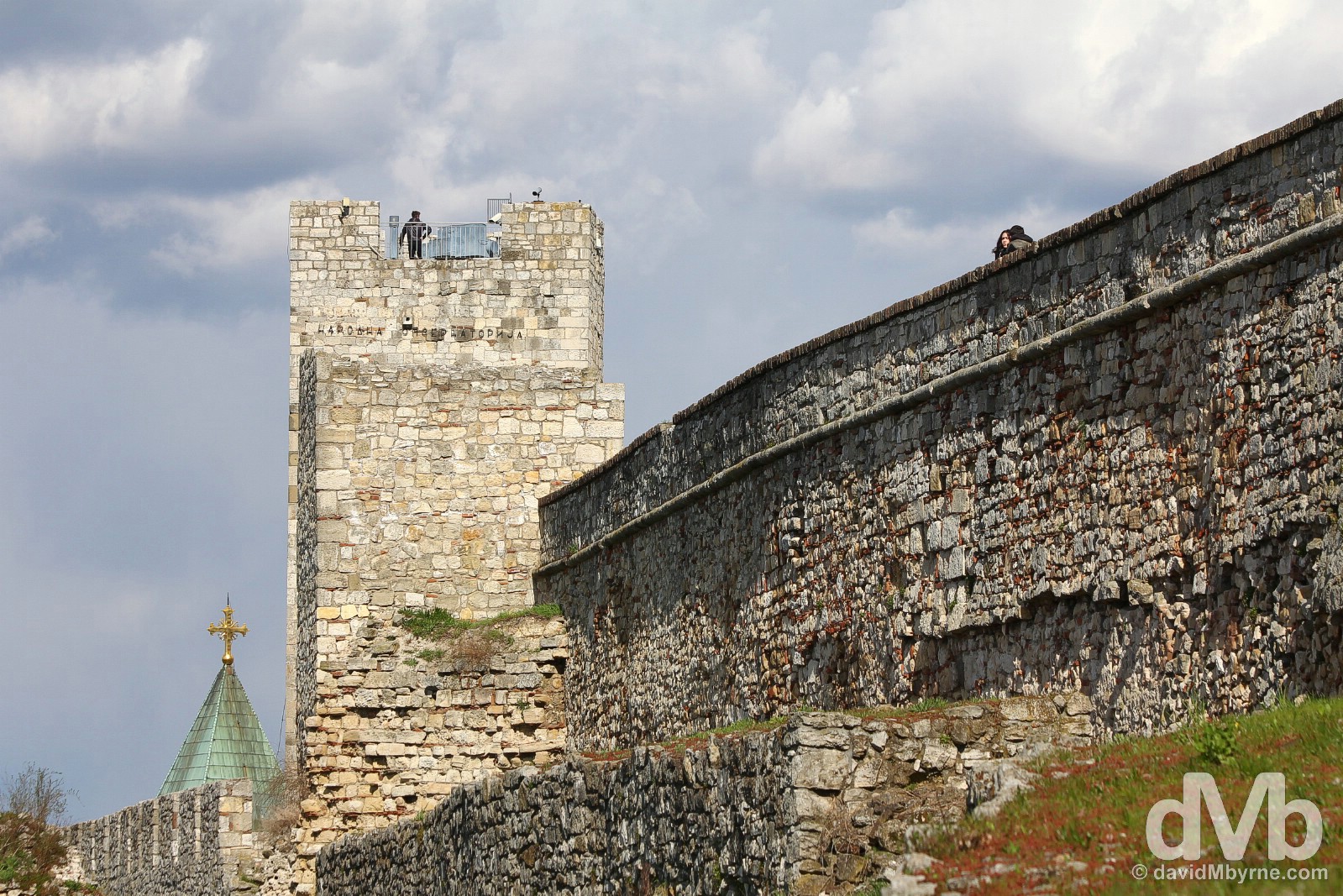 Atop the walls of the Kalemegdam Citadel overlooking the Danube River in Belgrade, Serbia. April 3, 2015.