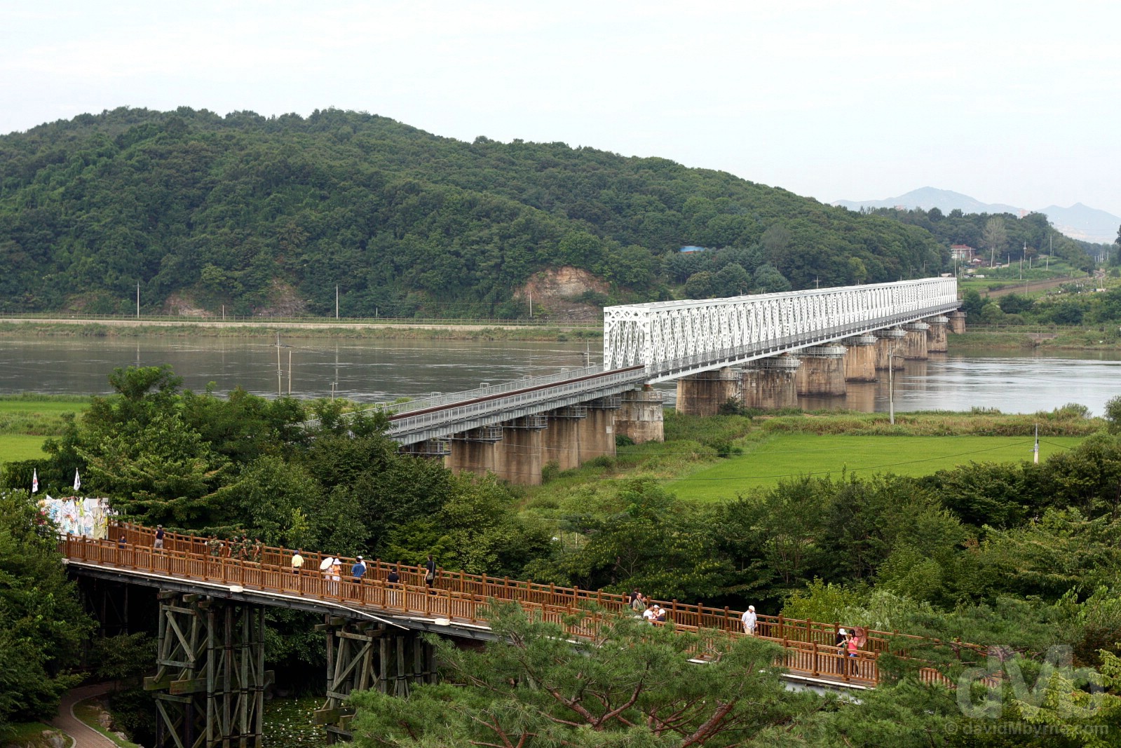 The Bridge of Freedom of the Demilitarized Zone (DMZ) at Imjingak, South Korea. August 21, 2009.