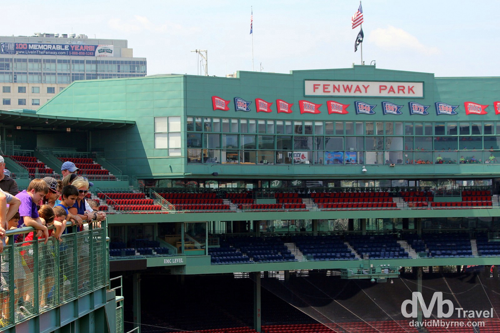 A section of a tour in Fenway Park, Fenway, Boston, Massachusetts, USA. July 17th 2013.