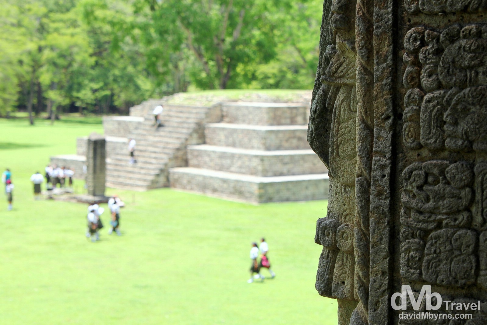 The Great Plaza of the Copan Architectural Site, western Honduras. June 7th 2013.