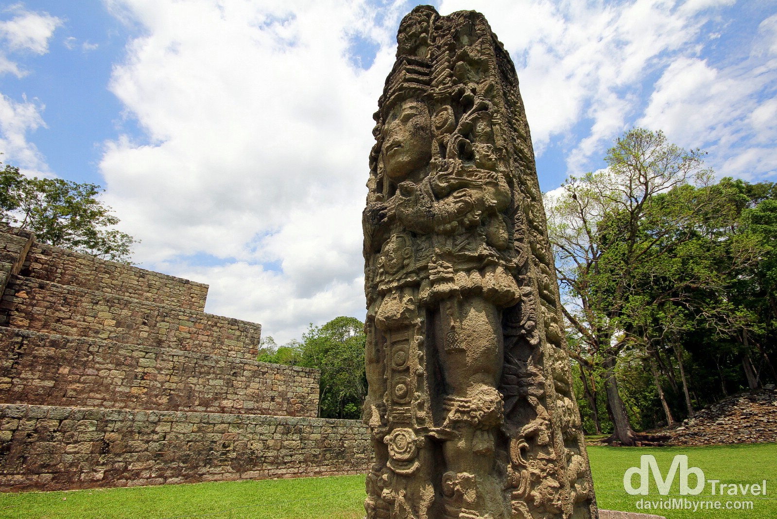 Stelae 3 in the Great Plaza of the Copan Architectural Site, western Honduras. June 7th 2013.